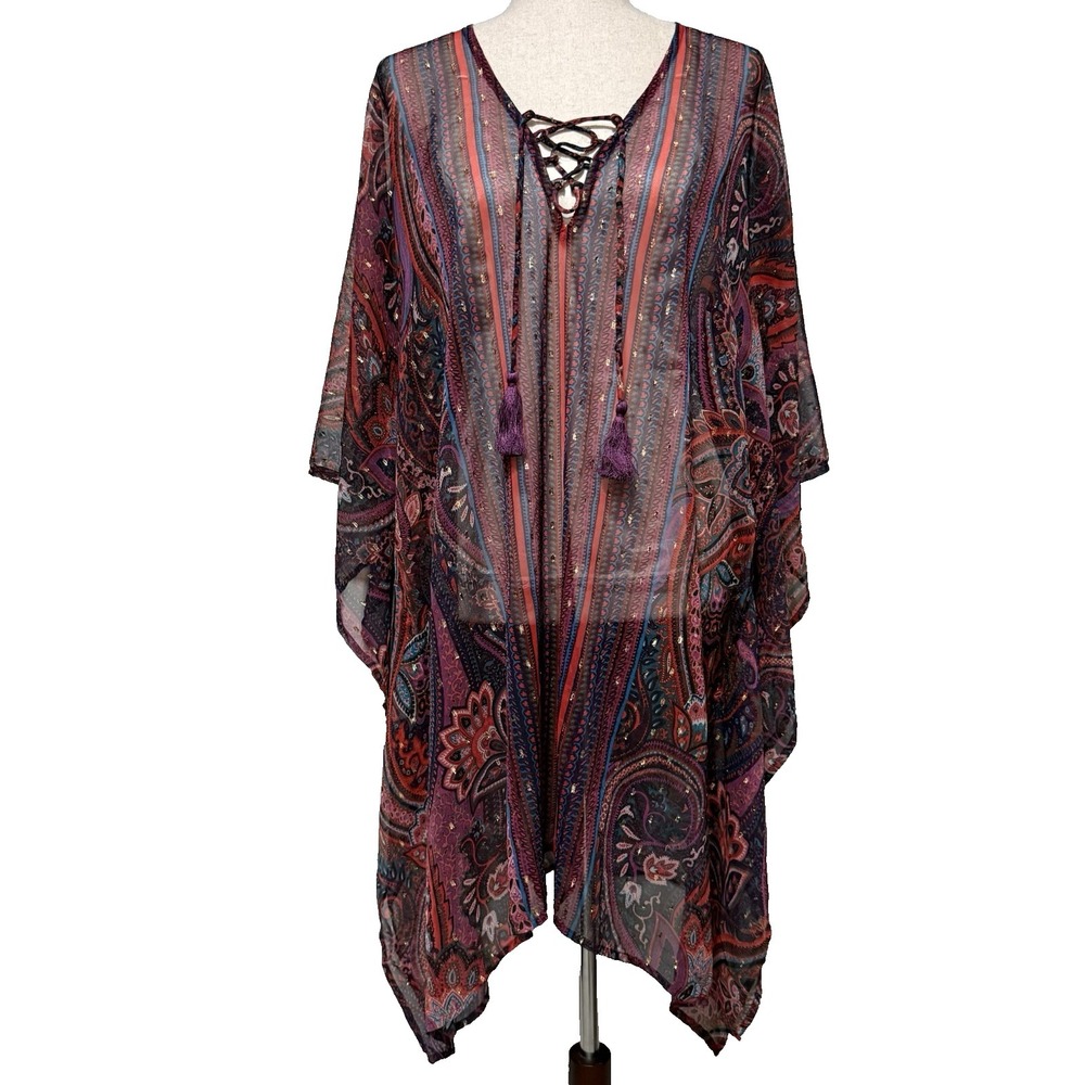 Miraclesuit Dynasty Caftan Cover‎ up Swim Resort Wear Beach Vacation One Size